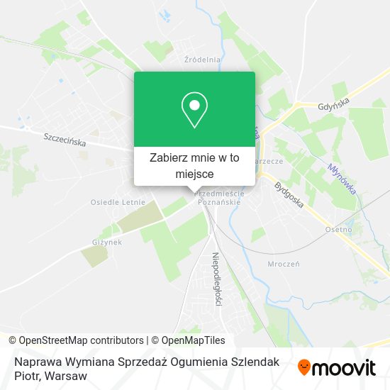 Mapa Naprawa Wymiana Sprzedaż Ogumienia Szlendak Piotr