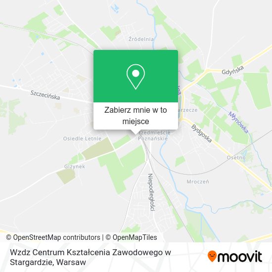 Mapa Wzdz Centrum Kształcenia Zawodowego w Stargardzie