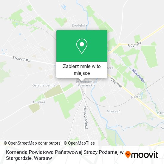 Mapa Komenda Powiatowa Państwowej Straży Pożarnej w Stargardzie