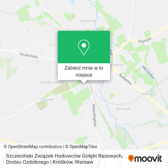 Mapa Szczeciński Związek Hodowców Gołębi Rasowych, Drobiu Ozdobnego i Królików