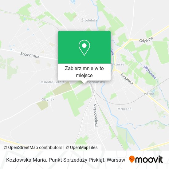 Mapa Kozłowska Maria. Punkt Sprzedaży Piskląt