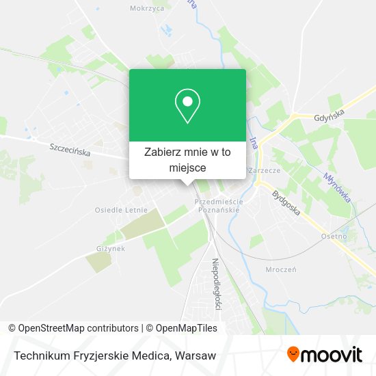 Mapa Technikum Fryzjerskie Medica