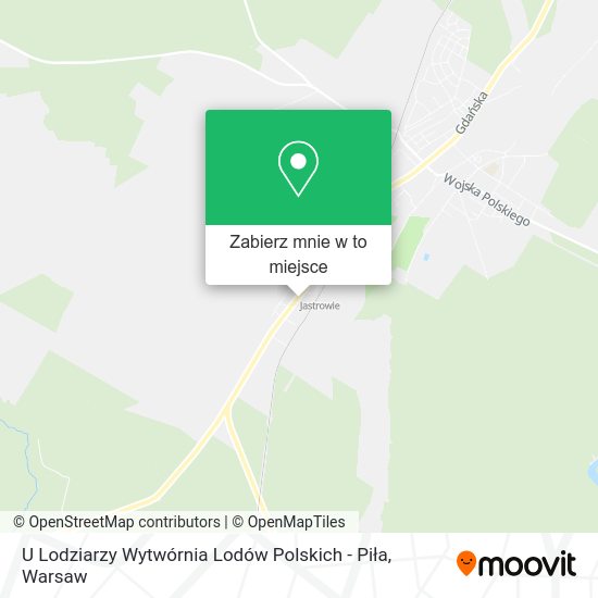 Mapa U Lodziarzy Wytwórnia Lodów Polskich - Piła