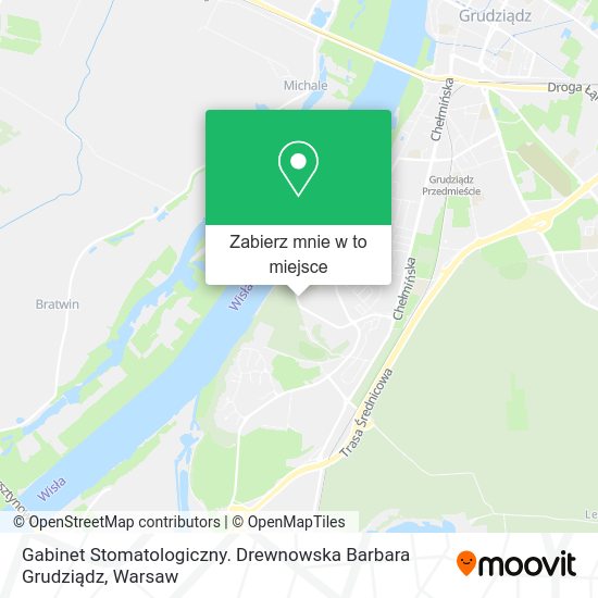 Mapa Gabinet Stomatologiczny. Drewnowska Barbara Grudziądz