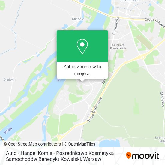 Mapa Auto - Handel Komis - Pośrednictwo Kosmetyka Samochodów Benedykt Kowalski