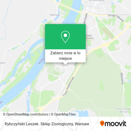 Mapa Rybczyński Leszek. Sklep Zoologiczny