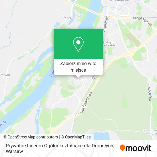 Mapa Prywatne Liceum Ogólnokształcące dla Dorosłych