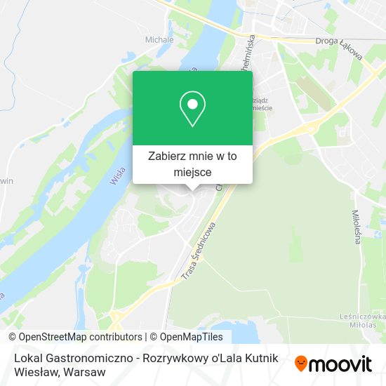 Mapa Lokal Gastronomiczno - Rozrywkowy o'Lala Kutnik Wiesław