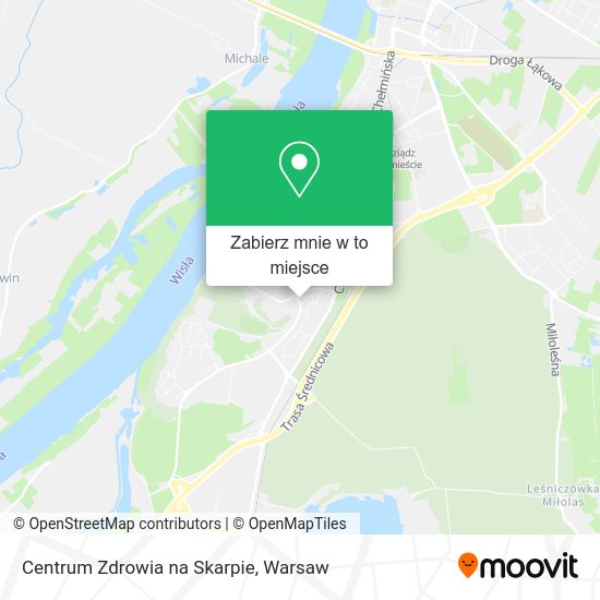 Mapa Centrum Zdrowia na Skarpie