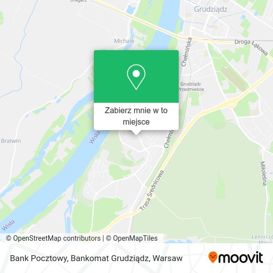 Mapa Bank Pocztowy, Bankomat Grudziądz