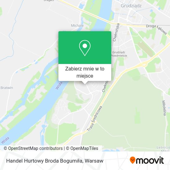 Mapa Handel Hurtowy Broda Bogumiła