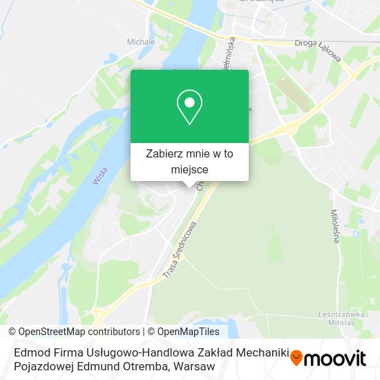 Mapa Edmod Firma Usługowo-Handlowa Zakład Mechaniki Pojazdowej Edmund Otremba