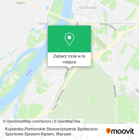 Mapa Kujawsko-Pomorskie Stowarzyszenie Społeczno-Sportowe Sprawni-Razem