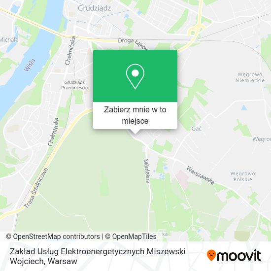 Mapa Zakład Usług Elektroenergetycznych Miszewski Wojciech