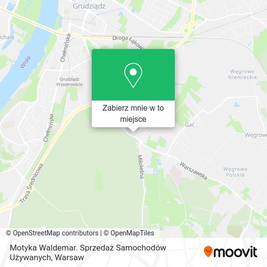 Mapa Motyka Waldemar. Sprzedaż Samochodów Używanych