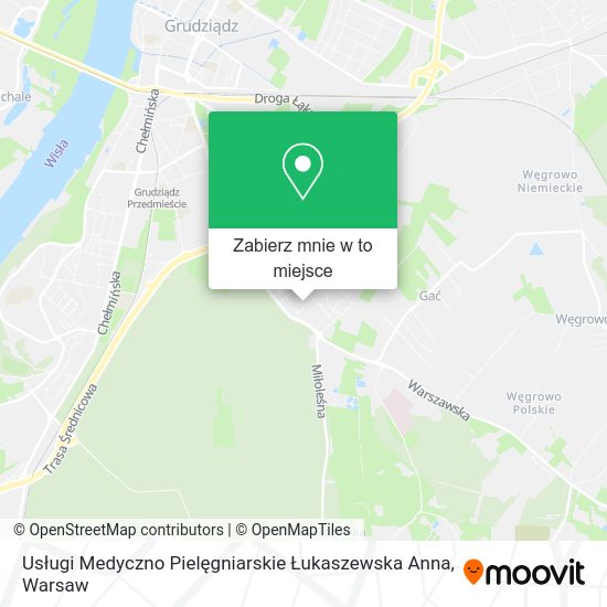 Mapa Usługi Medyczno Pielęgniarskie Łukaszewska Anna