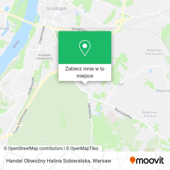 Mapa Handel Obwoźny Halina Sobieralska