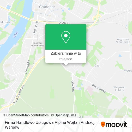 Mapa Firma Handlowo Usługowa Alpina Wojtan Andrzej