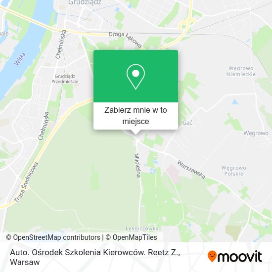 Mapa Auto. Ośrodek Szkolenia Kierowców. Reetz Z.