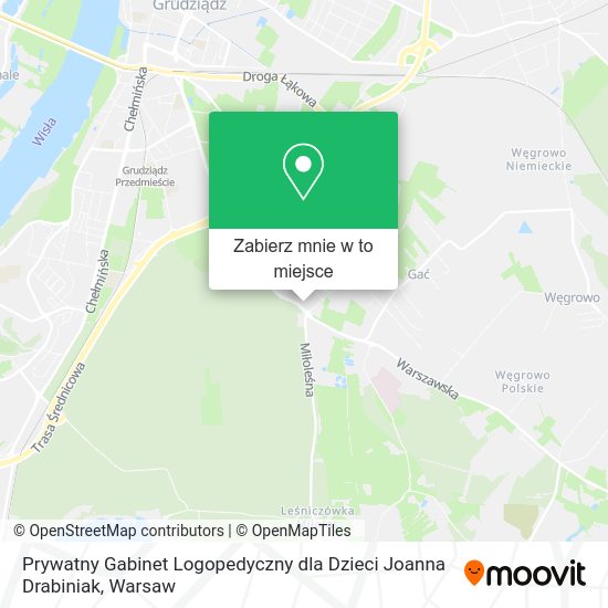 Mapa Prywatny Gabinet Logopedyczny dla Dzieci Joanna Drabiniak