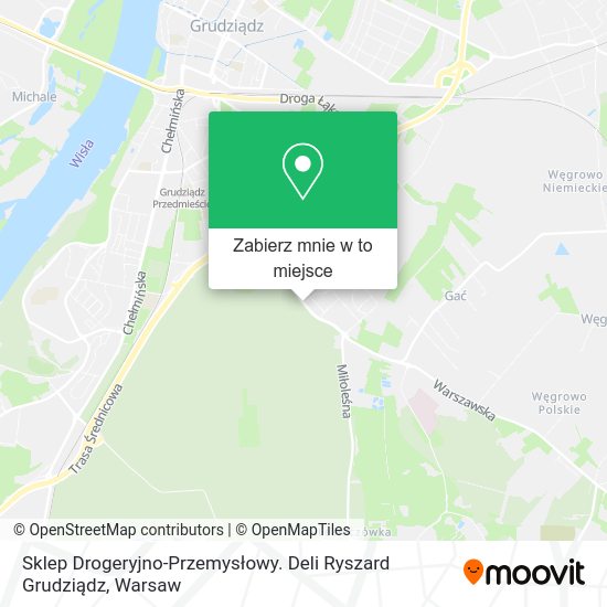 Mapa Sklep Drogeryjno-Przemysłowy. Deli Ryszard Grudziądz