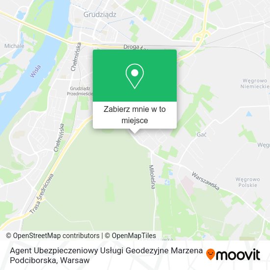 Mapa Agent Ubezpieczeniowy Usługi Geodezyjne Marzena Podciborska