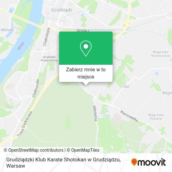 Mapa Grudziądzki Klub Karate Shotokan w Grudziądzu