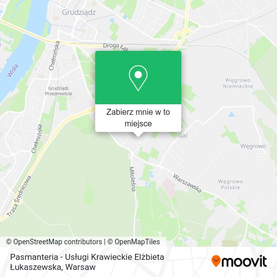 Mapa Pasmanteria - Usługi Krawieckie Elżbieta Łukaszewska