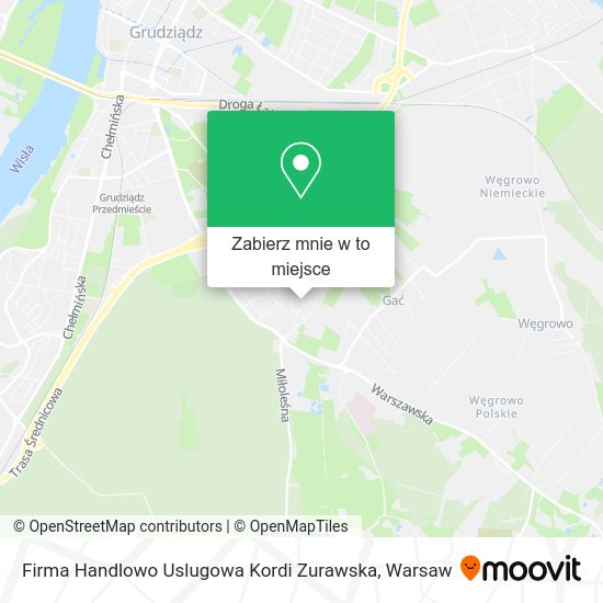 Mapa Firma Handlowo Uslugowa Kordi Zurawska