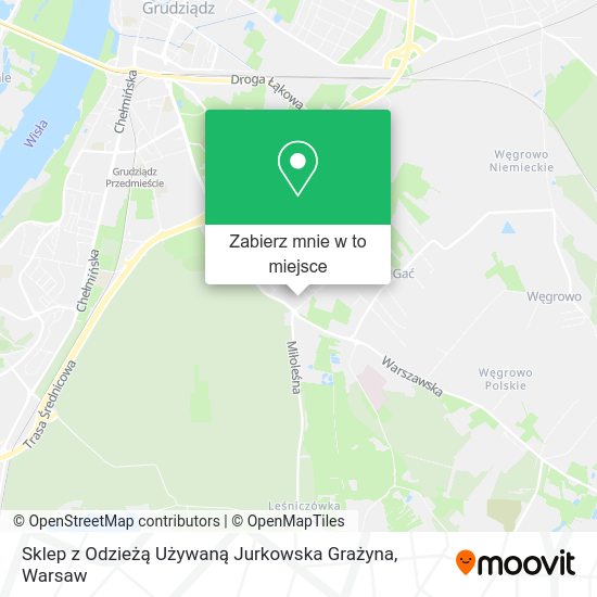 Mapa Sklep z Odzieżą Używaną Jurkowska Grażyna