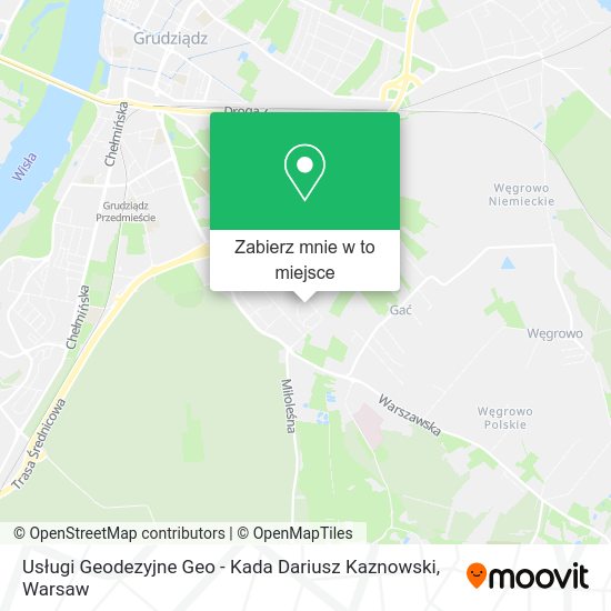 Mapa Usługi Geodezyjne Geo - Kada Dariusz Kaznowski