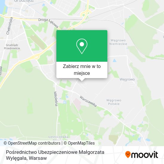 Mapa Pośrednictwo Ubezpieczeniowe Małgorzata Wylęgała