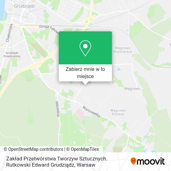 Mapa Zakład Przetwórstwa Tworzyw Sztucznych. Rutkowski Edward Grudziądz