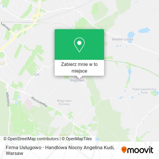 Mapa Firma Usługowo - Handlowa Nocny Angelina Kudi