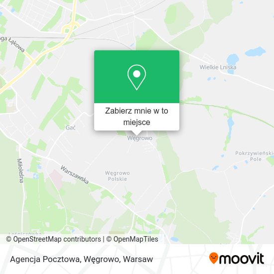 Mapa Agencja Pocztowa, Węgrowo