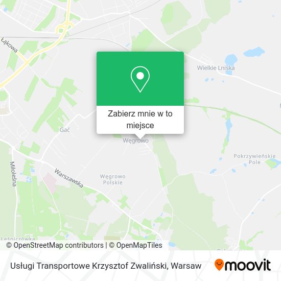 Mapa Usługi Transportowe Krzysztof Zwaliński