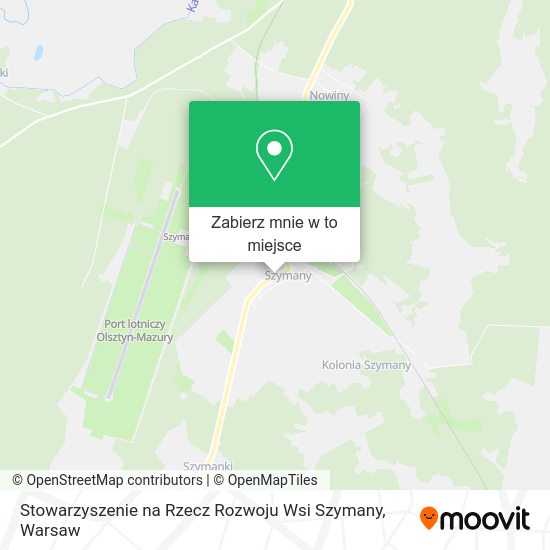 Mapa Stowarzyszenie na Rzecz Rozwoju Wsi Szymany