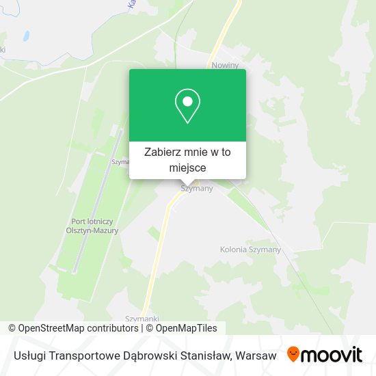 Mapa Usługi Transportowe Dąbrowski Stanisław