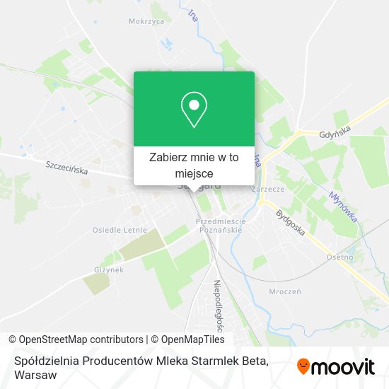 Mapa Spółdzielnia Producentów Mleka Starmlek Beta