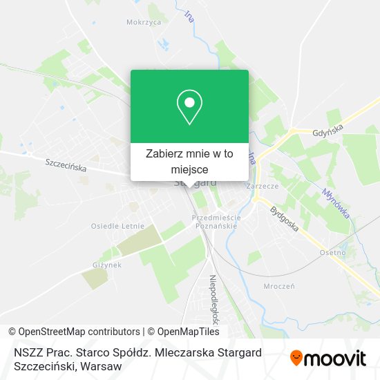 Mapa NSZZ Prac. Starco Spółdz. Mleczarska Stargard Szczeciński