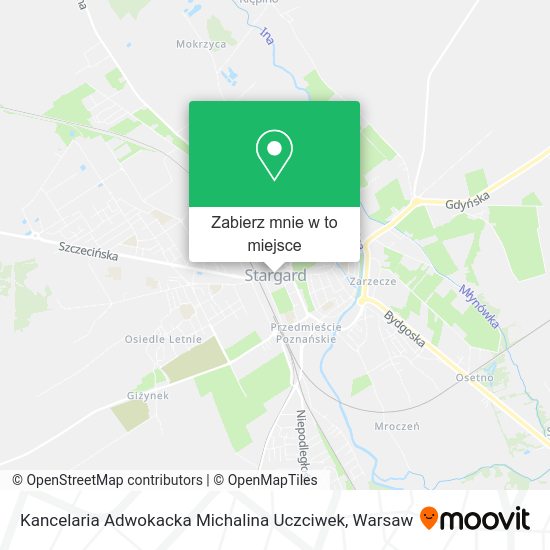 Mapa Kancelaria Adwokacka Michalina Uczciwek