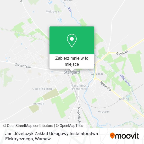 Mapa Jan Józefczyk Zakład Usługowy Instalatorstwa Elektrycznego