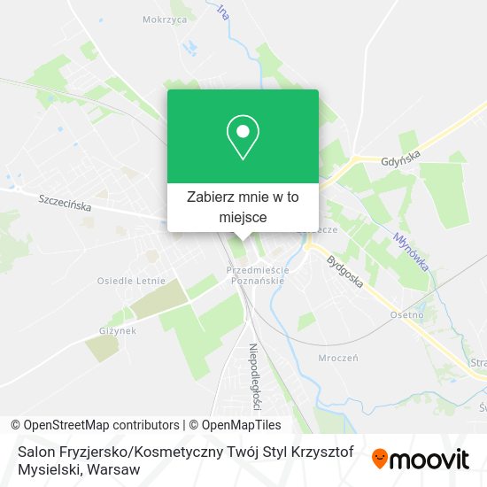 Mapa Salon Fryzjersko / Kosmetyczny Twój Styl Krzysztof Mysielski