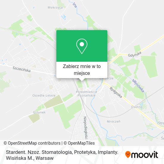 Mapa Stardent. Nzoz. Stomatologia, Protetyka, Implanty. Wisińska M.