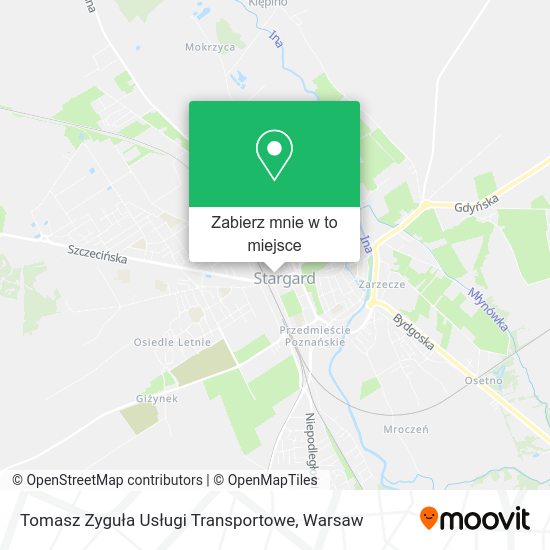 Mapa Tomasz Zyguła Usługi Transportowe