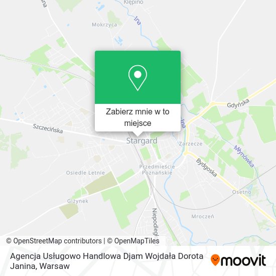 Mapa Agencja Usługowo Handlowa Djam Wojdała Dorota Janina