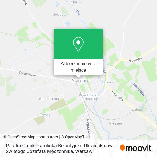 Mapa Parafia Greckokatolicka Bizantyjsko-Ukraińska pw. Świętego Jozafata Męczennika