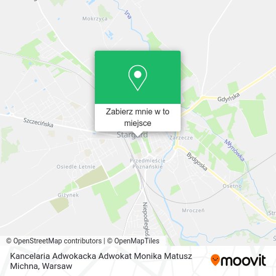 Mapa Kancelaria Adwokacka Adwokat Monika Matusz Michna