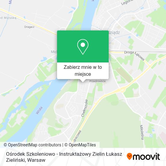 Mapa Ośrodek Szkoleniowo - Instruktażowy Zielin Łukasz Zieliński