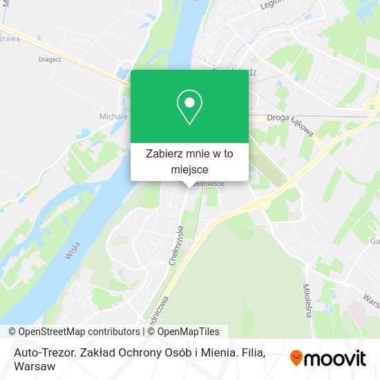 Mapa Auto-Trezor. Zakład Ochrony Osób i Mienia. Filia